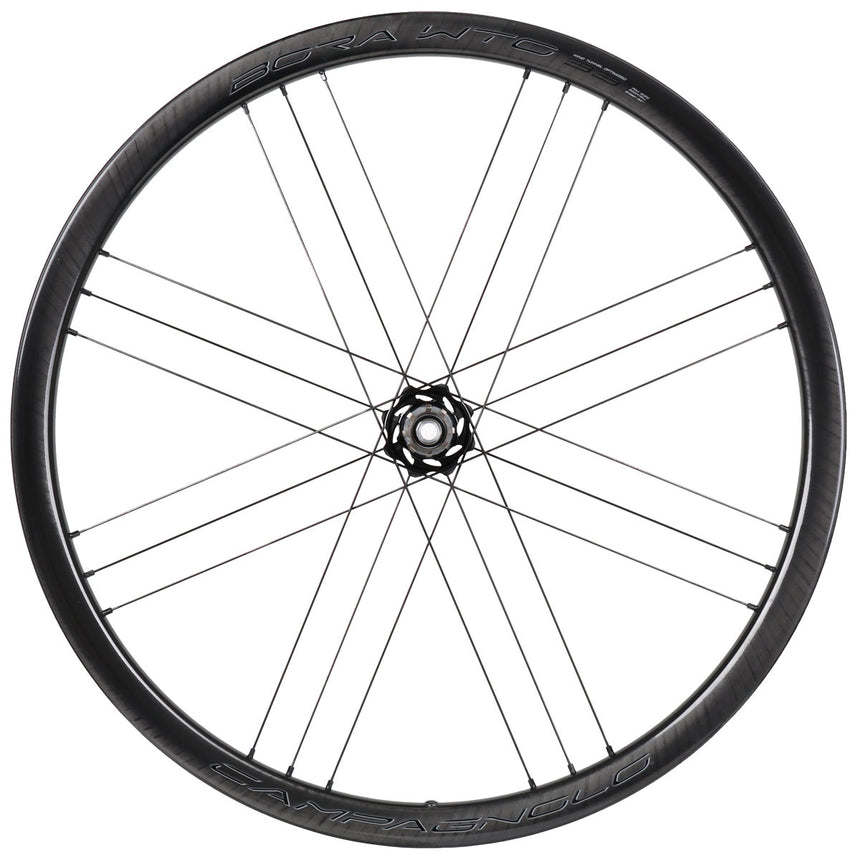 Campagnolo Bora WTO 33 DB Laufradsatz - 28" | Carbon | 2-Way Fit | AFS - 12x100mm | 12x142mm - ED | Dark Shimano 10/11/12-fach VR + HR