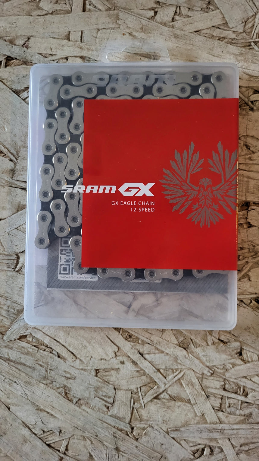 Sram Kette 12-fach PC GX Eagle Schaltungskette SolidPin, 126 Glieder 12-fach, Power-Lock, si/sw.