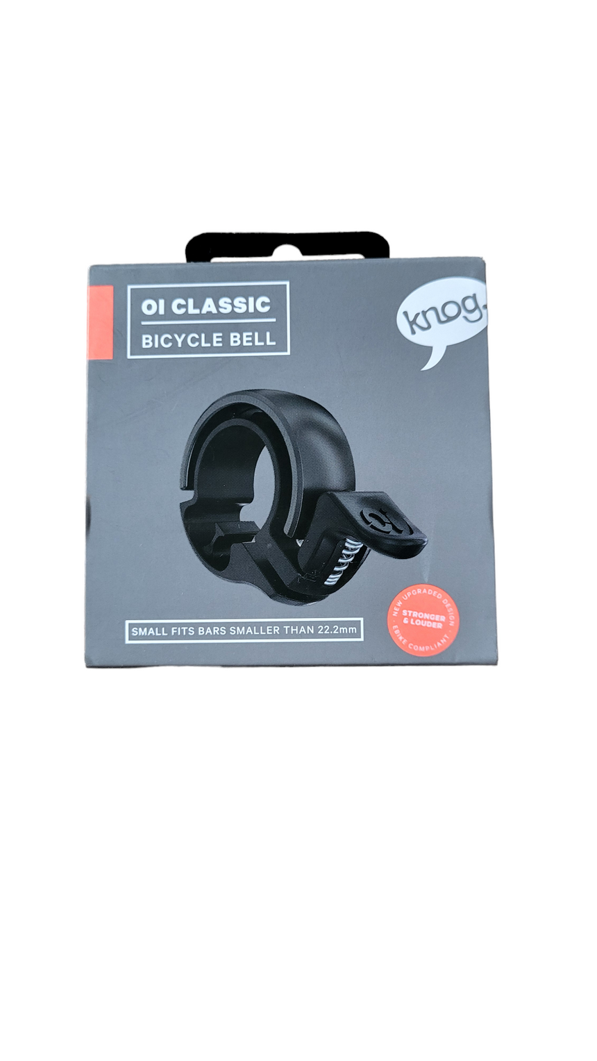 1x Knog Oi Classic Klingel - small - 22.2mm schwarz glänzend