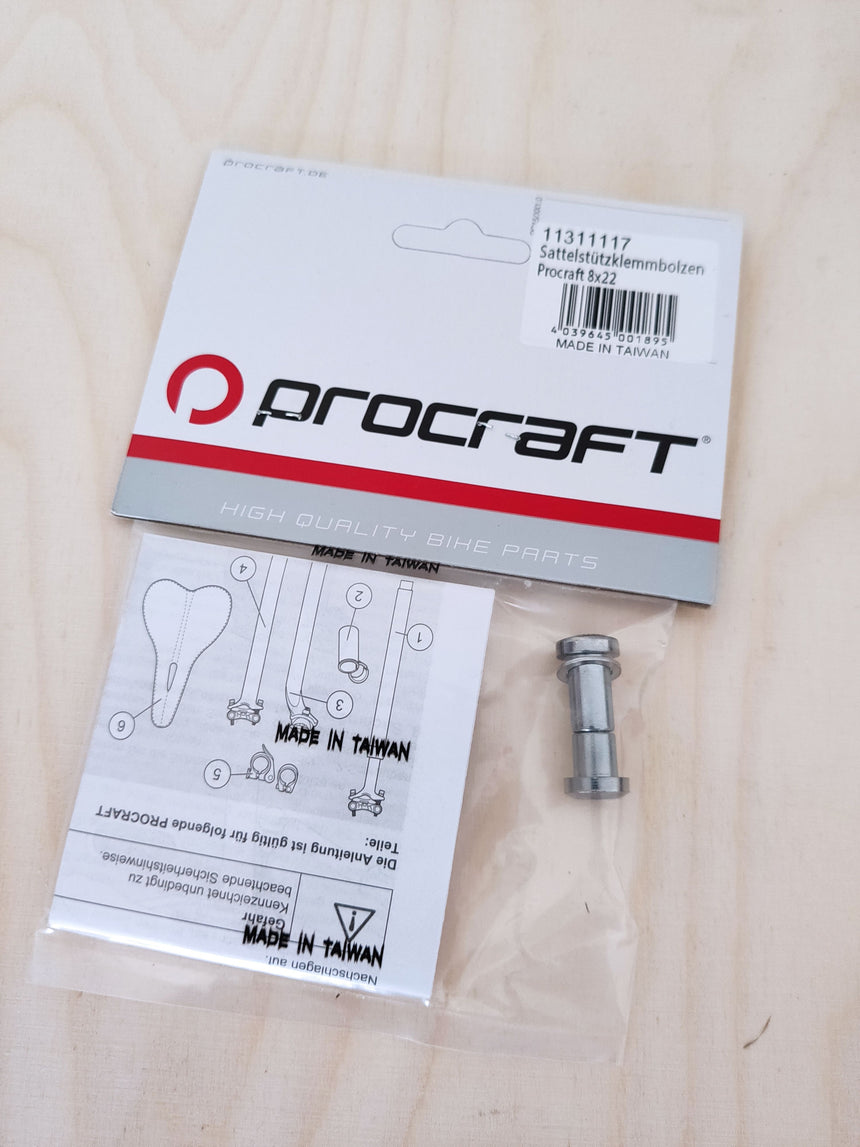 Procraft Sattelklemmbolzen für Stahlrahmen 22 mm