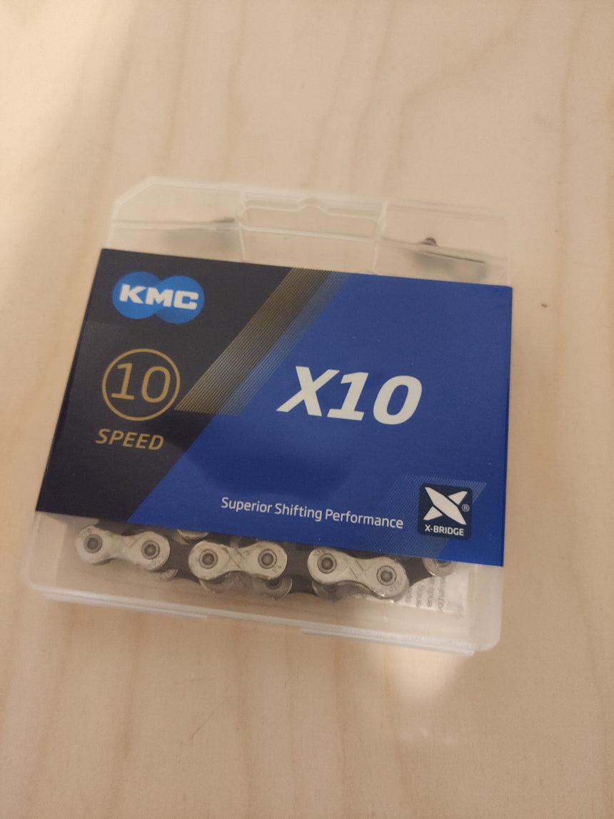 KMC X10 Kette - 10-fach - silber/schwarz