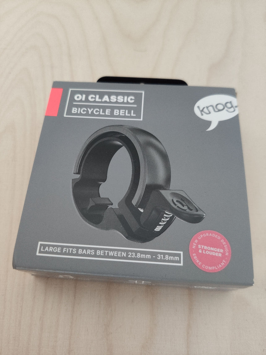 1x Knog Oi Classic Klingel - Large - 23.8 - 31.8mm matt schwarz