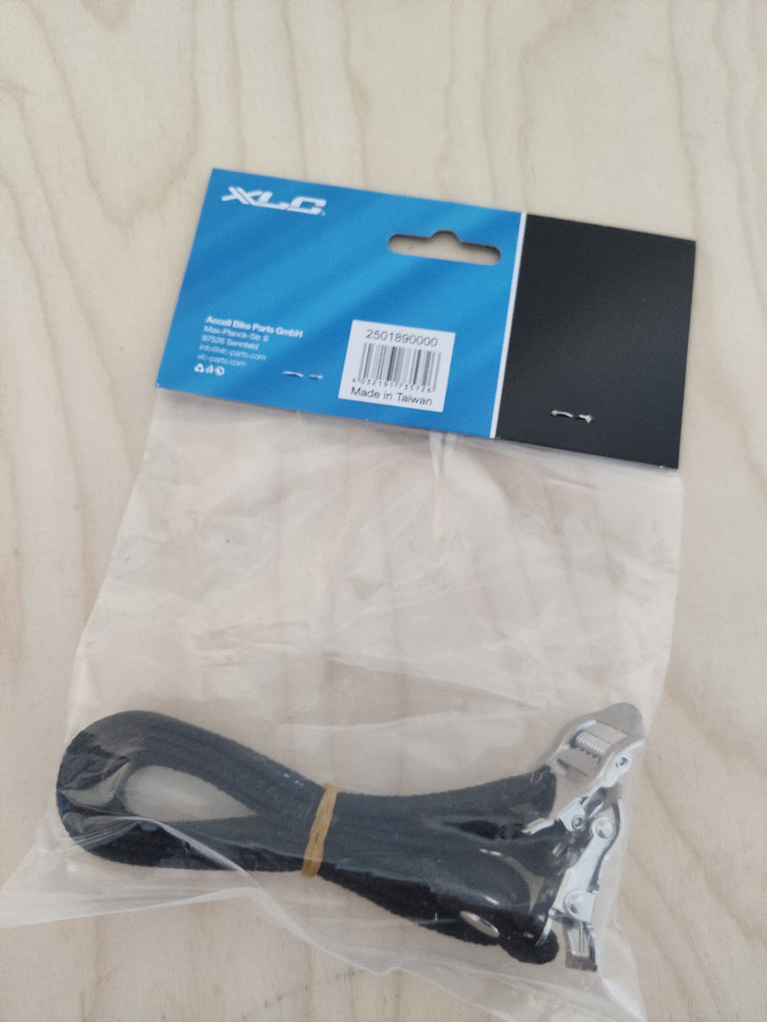 XLC Paar Pedalriemen, Nylon, schwarz, per Paar, 460mm