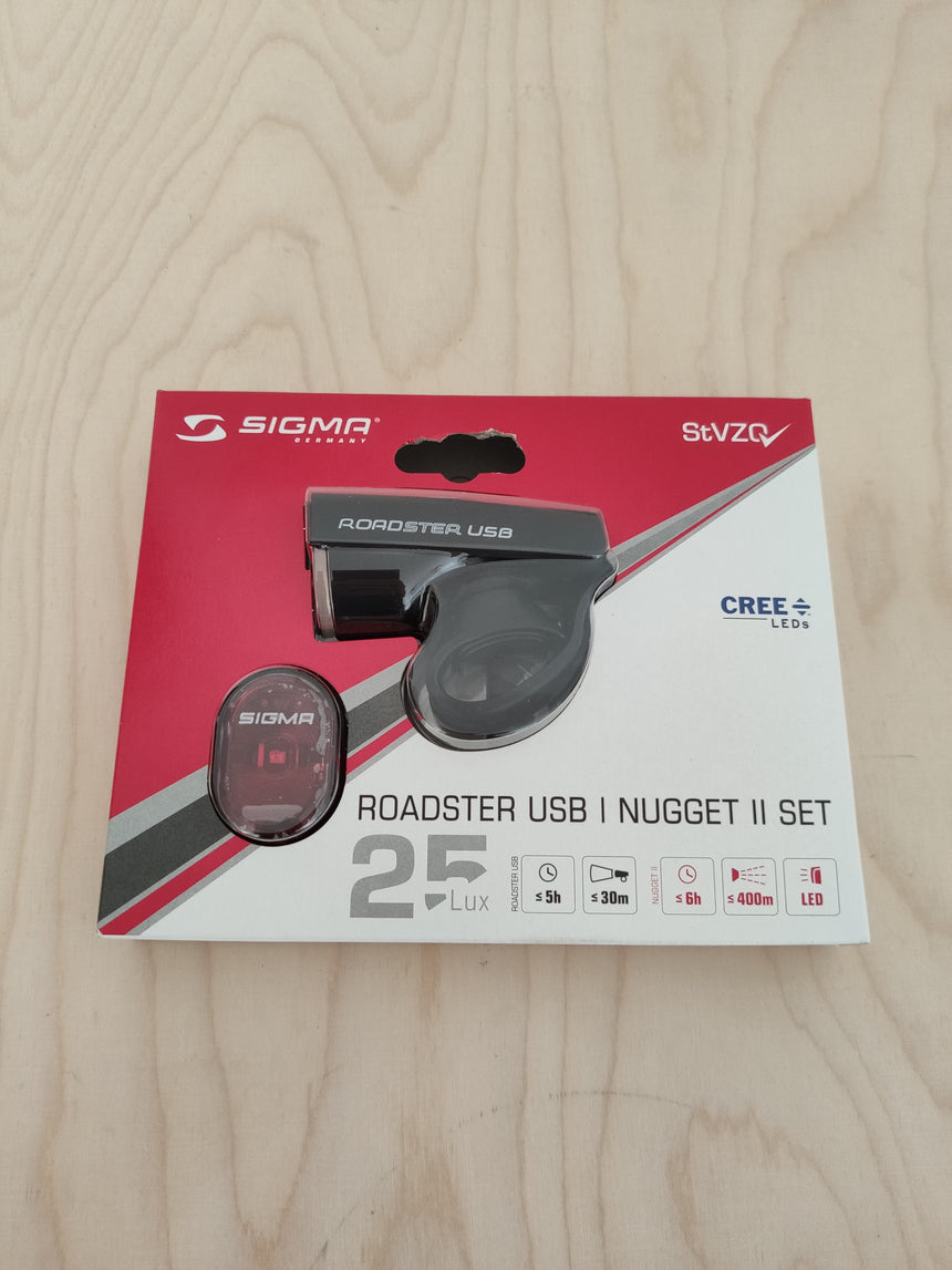 Sigma Roadster USB + Nugget StVZO Beleuchtungsset