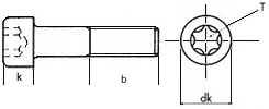 M6x30 mm Zylinderkopfschraube A4 ISO 14579 (Antrieb Torx 30)