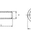 M5x16 mm Linsenkopfschraube + Flansch A4 ISO 7380-2 (Antrieb 3 mm Innensechskant)